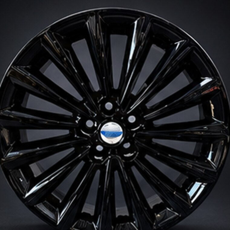 Gloss black multi-spoke wheel